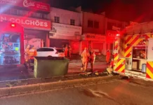 Incêndio atinge loja de eletrônicos na W3 Norte e mobiliza bombeiros