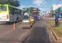Ceilândia ultrapassa 2 milhões de toneladas de massa asfáltica aplicadas em três anos
