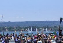 Brasília recebe mais de 360 atletas na abertura do Campeonato Brasiliense de Canoa Havaiana