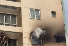 Homem é resgatado após incêndio em apartamento em Samambaia